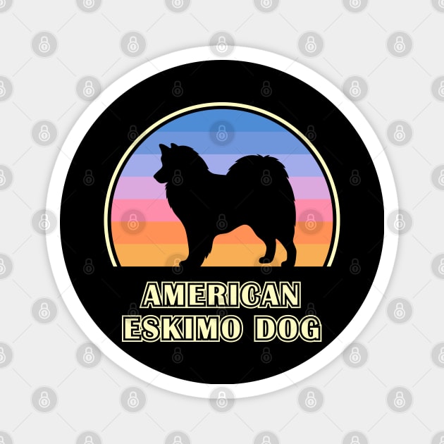 American Eskimo Dog Vintage Sunset Dog Magnet by millersye